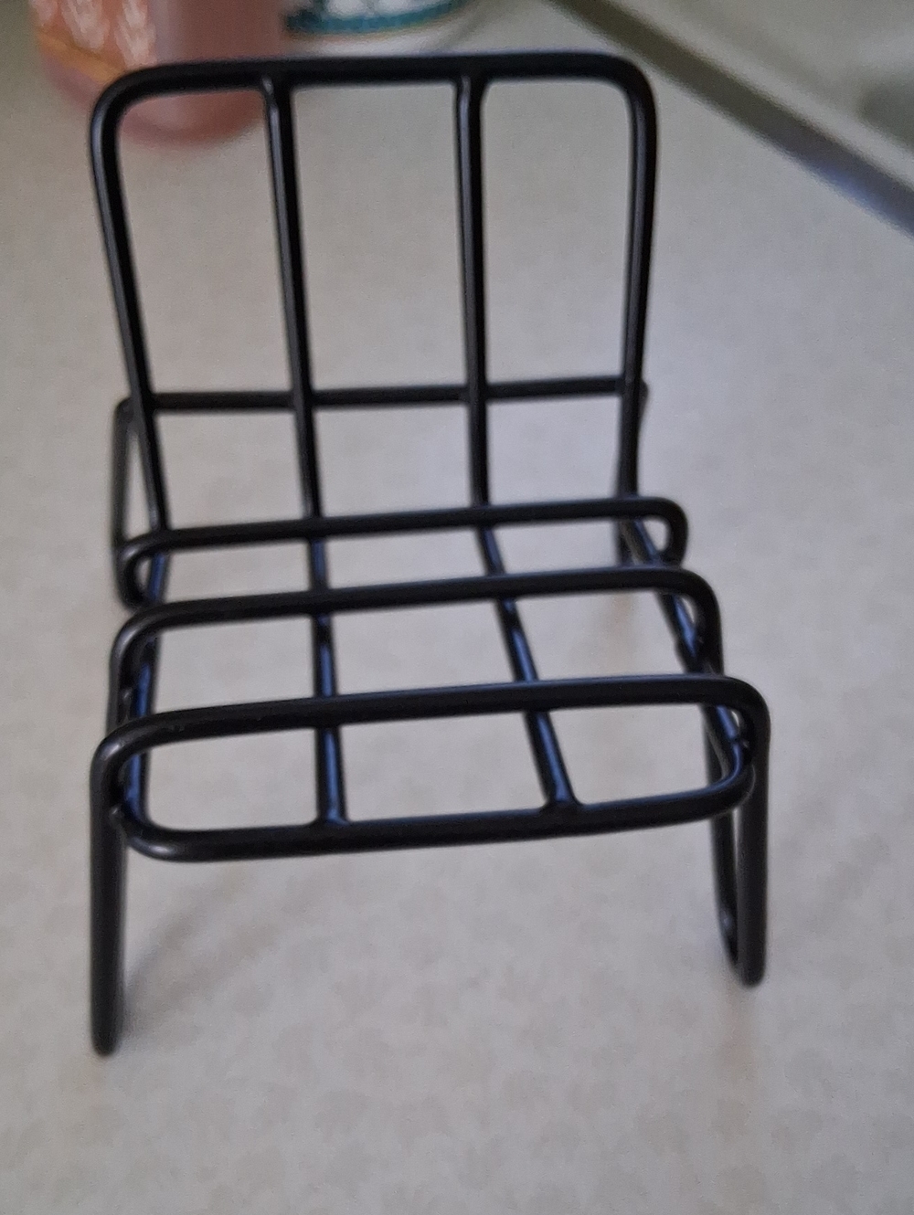 Black Metal Chair Phone Stand